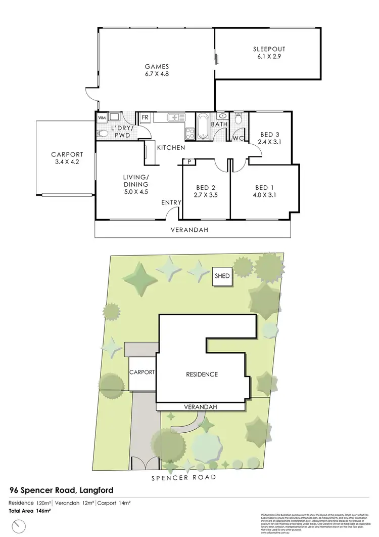 Floorplan of Homely house listing, 96 Spencer Road, Langford WA 6147