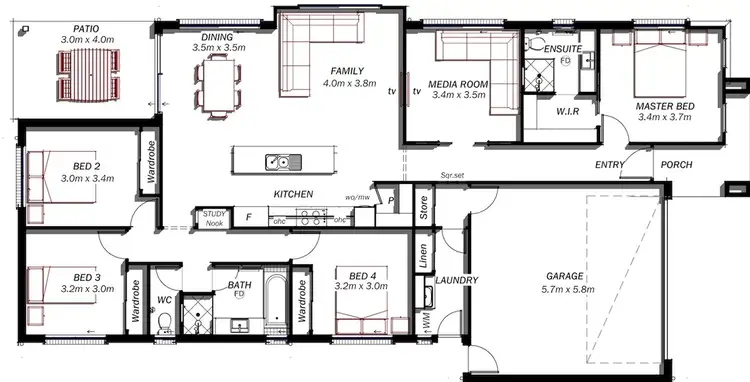 Floorplan of Homely house listing, Address available on request