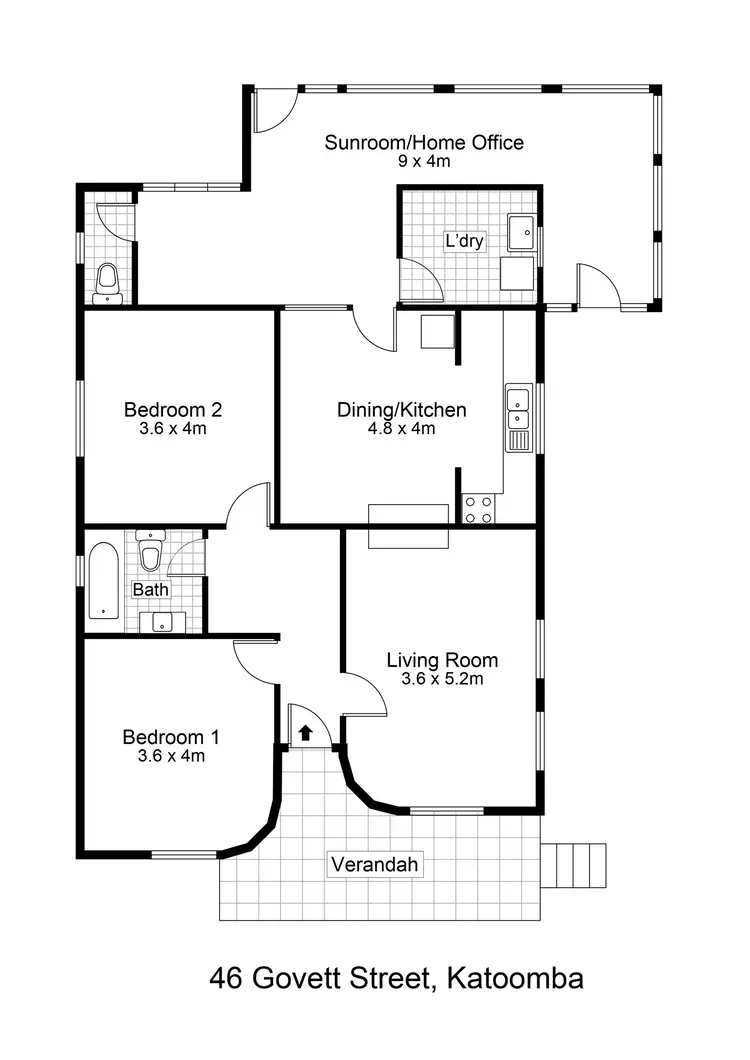 Floorplan of Homely house listing, 46 Govett Street, Katoomba NSW 2780