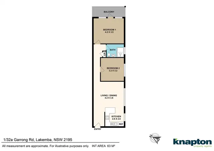 Floorplan of Homely unit listing, 1/32A Garrong Road, Lakemba NSW 2195