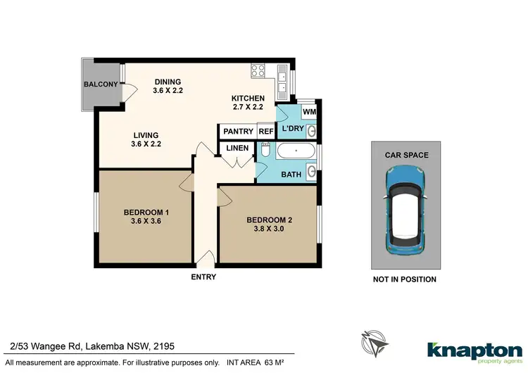 Floorplan of Homely unit listing, 2/53 Wangee Road, Lakemba NSW 2195