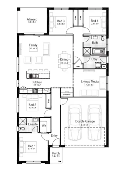 Floorplan of Homely house listing, Lot 303 Melton Close, Farley NSW 2320