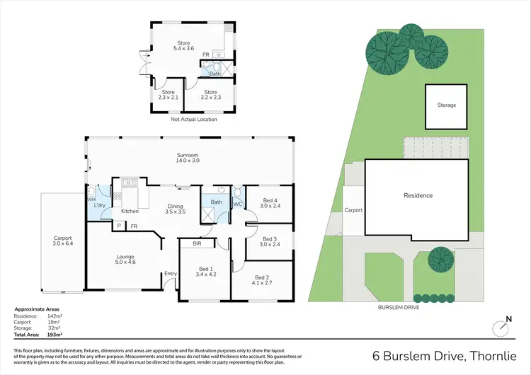Floorplan of Homely house listing, 6 Burslem Dr, Thornlie WA 6108
