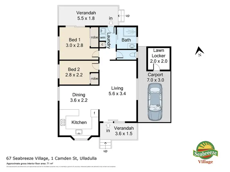 Floorplan of Homely retirement listing, 67/1 Camden St, Ulladulla NSW 2539