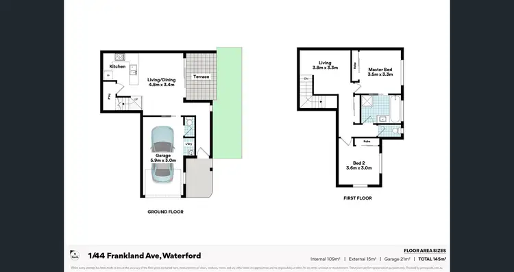 Floorplan of Homely townhouse listing, 1/44 Grand Terrace, Waterford QLD 4133