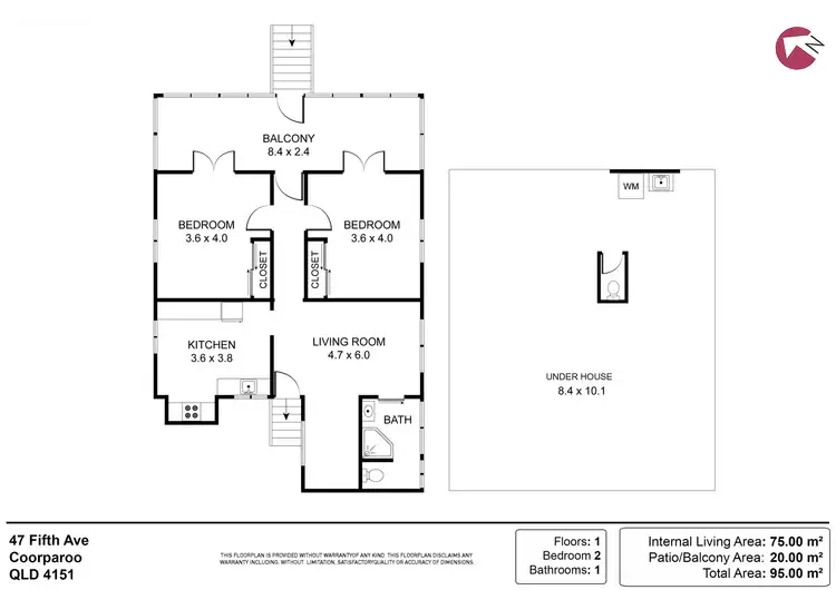 Floorplan of Homely house listing, 47 Fifth Avenue, Coorparoo QLD 4151