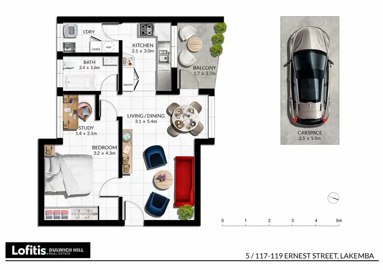 Floorplan of Homely unit listing, 5/117-119 Ernest Street, Lakemba NSW 2195