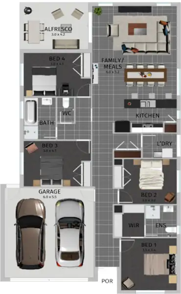 Floorplan of Homely house listing, Lot 624 Telluride Drive, Delacombe VIC 3356