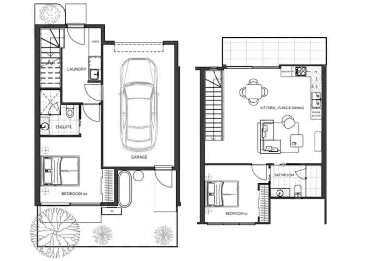 Floorplan of Homely townhouse listing, 2 Oriel Road, Heidelberg West VIC 3081