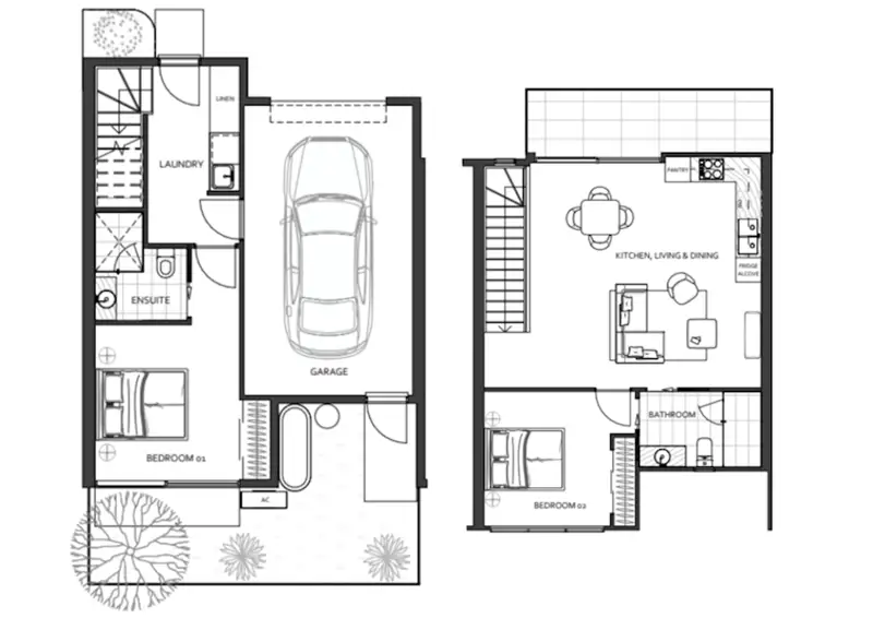 Floorplan of Homely townhouse listing, 2 Oriel Road, Heidelberg West VIC 3081