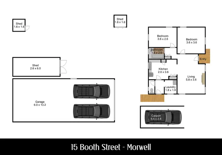 Floorplan of Homely house listing, 15 Booth Street, Morwell VIC 3840