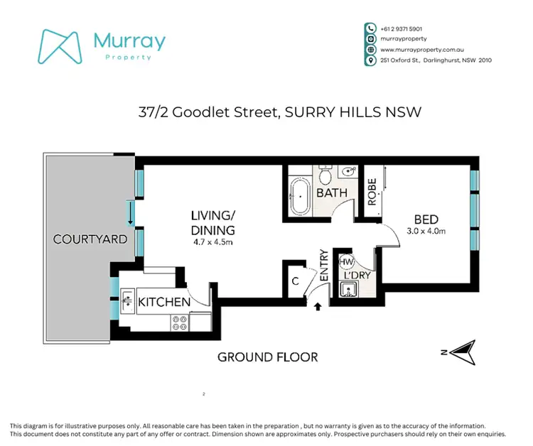 Floorplan of Homely unit listing, 37/2 Goodlet Street, Surry Hills NSW 2010