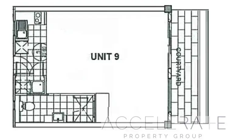 Floorplan of Homely unit listing, 9/41 Fortescue Street, Spring Hill QLD 4000