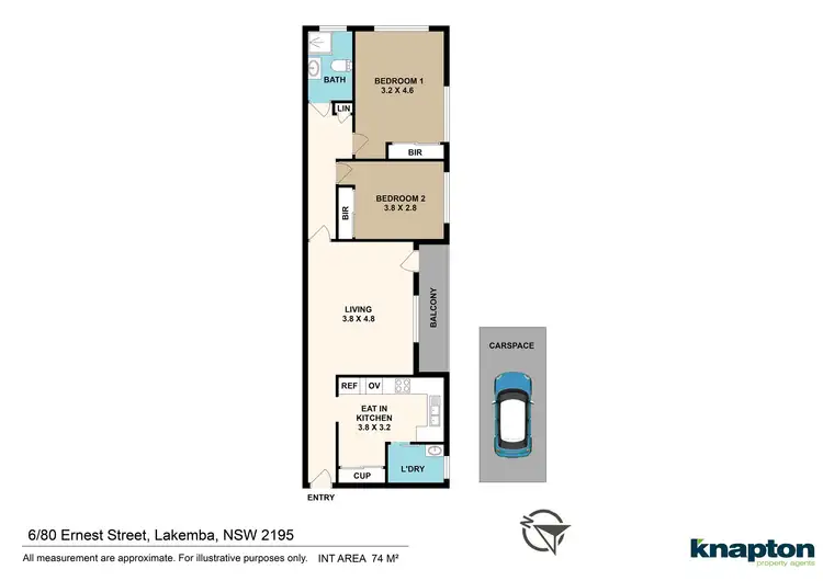 Floorplan of Homely unit listing, 6/80 Ernest Street, Lakemba NSW 2195