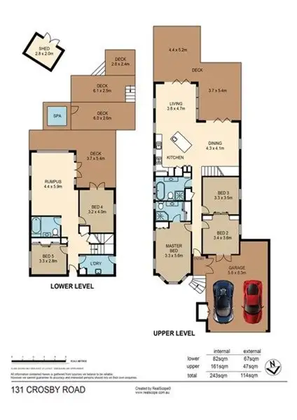 Floorplan of Homely house listing, 131 Crosby Rd, Hamilton QLD 4007