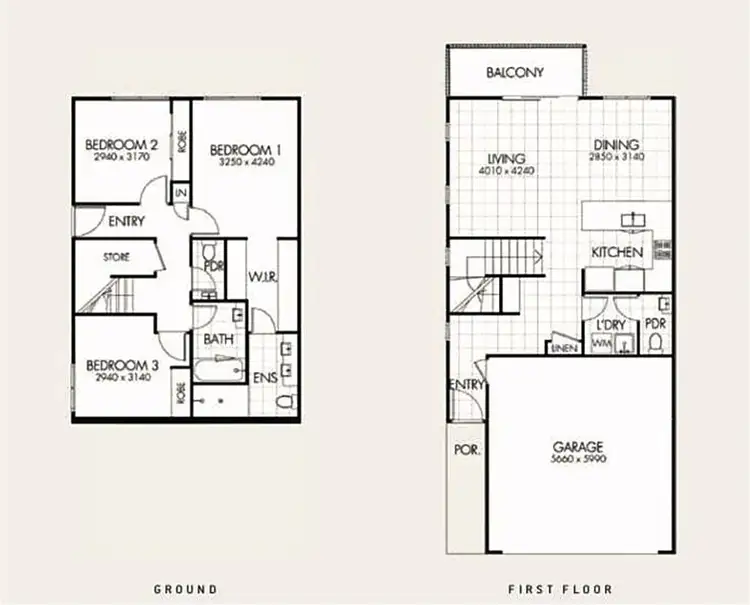 Floorplan of Homely townhouse listing, 1/16 Tallon Street, Upper Coomera QLD 4209