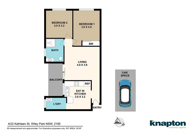 Floorplan of Homely unit listing, 4/22 Kathleen Street, Wiley Park NSW 2195