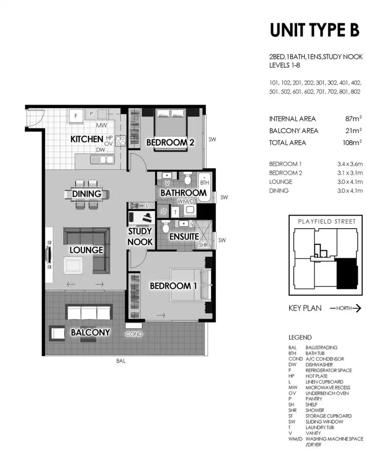 Floorplan of Homely house listing, 702/11 Playfield Street, Chermside QLD 4032