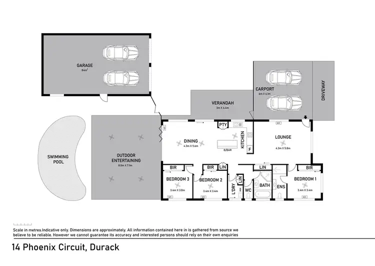 Floorplan of Homely house listing, 14 Phoenix Cct, Durack NT 830