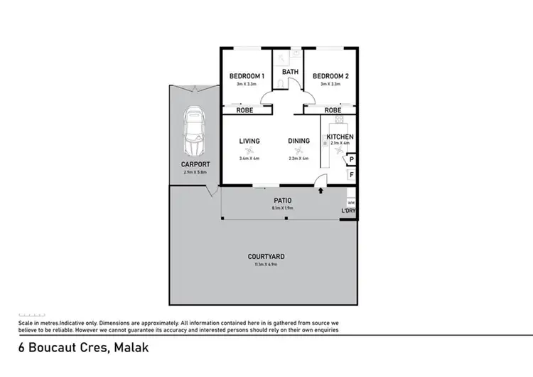 Floorplan of Homely unit listing, 5/6 Boucaut Cr, Malak NT 812
