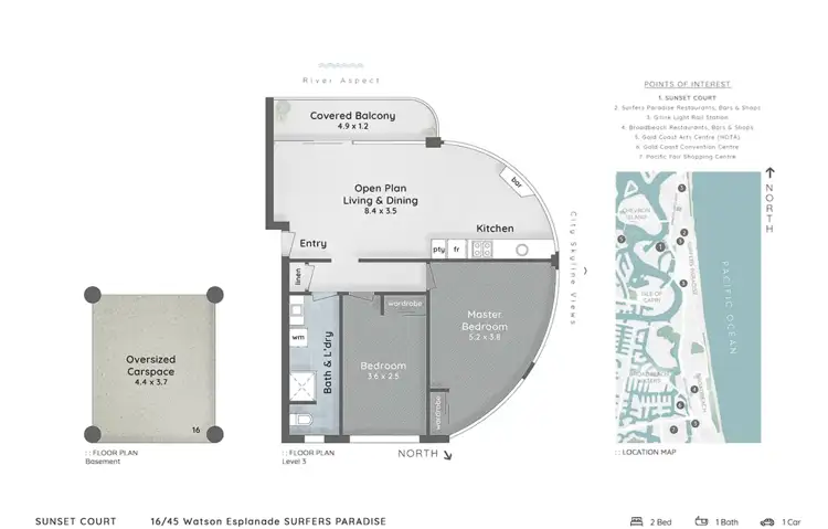 Floorplan of Homely unit listing, 16/45 Watson Esplanade Watson Esplanade, Surfers Paradise QLD 4217