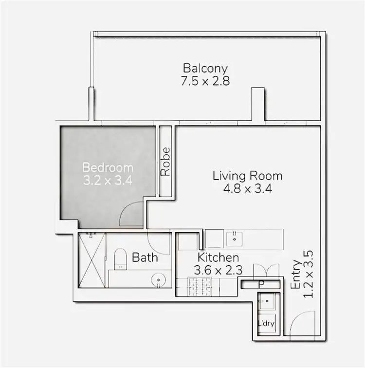 Floorplan of Homely apartment listing, 904/79 ALBERT ST, Brisbane City QLD 4000