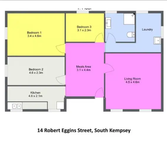 Floorplan of Homely house listing, 14 robert eggins street, South Kempsey NSW 2440