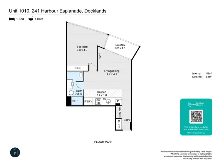 Floorplan of Homely house listing, 1010/241 Harbour Esplanade, Docklands VIC 3008