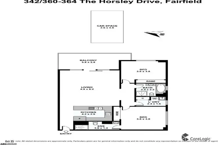 Floorplan of Homely apartment listing, 342/360-364 The Horsley Drive, Fairfield NSW 2165