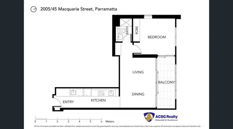 Floorplan of Homely apartment listing, 2005/45 Macquarie Street, Parramatta NSW 2150