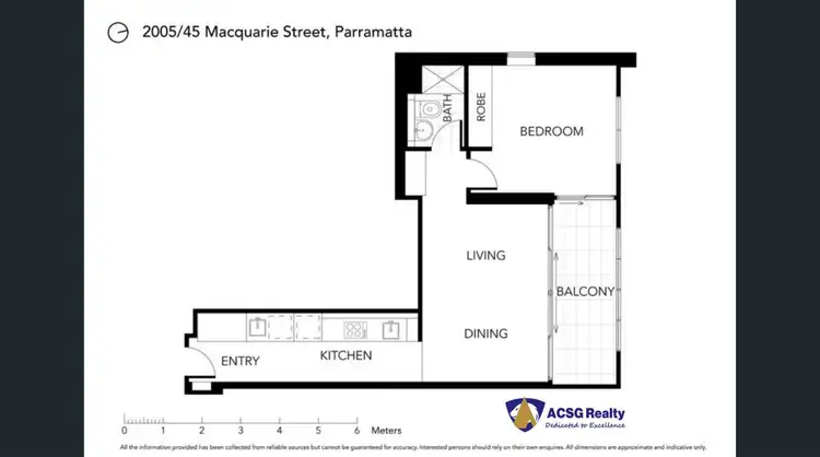 Floorplan of Homely apartment listing, 2005/45 Macquarie Street, Parramatta NSW 2150