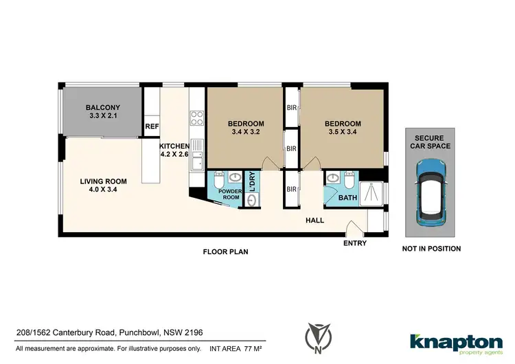 Floorplan of Homely unit listing, 208/1562 Canterbury Road, Punchbowl NSW 2196