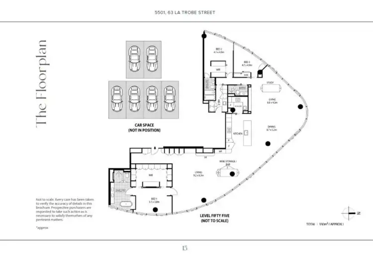 Floorplan of Homely apartment listing, 5501/63 Little La Trobe Street, Melbourne VIC 3000