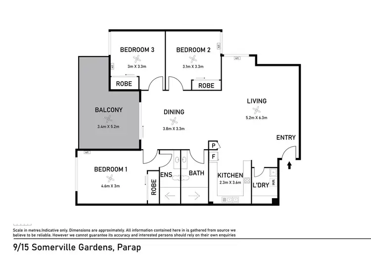 Floorplan of Homely apartment listing, 9/15 Somerville Gardens, Parap NT 820
