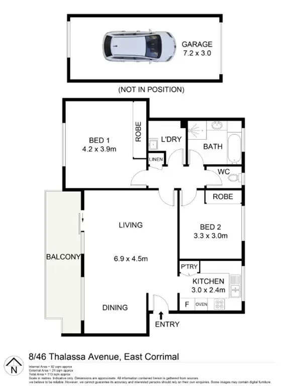 Floorplan of Homely apartment listing, 8/46 Thalassa Avenue, East Corrimal NSW 2518
