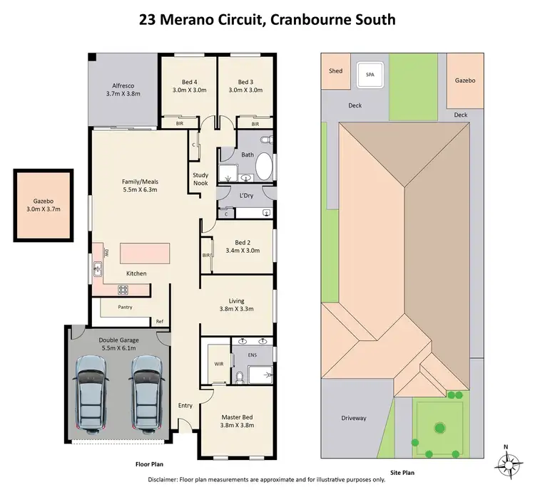 Floorplan of Homely house listing, 23 Merano Circuit, Cranbourne South VIC 3977