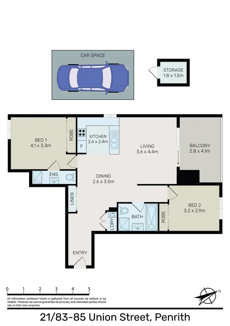 Floorplan of Homely apartment listing, 21/83-85 Union Road, Penrith NSW 2750