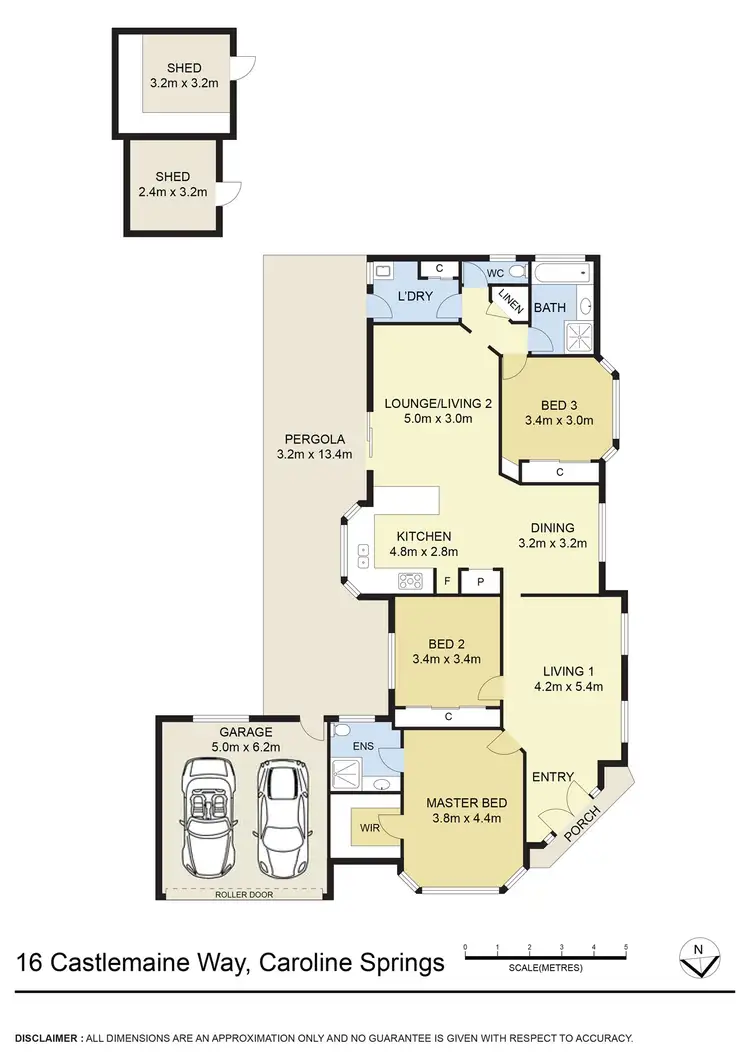 Floorplan of Homely house listing, 16 Castlemaine Way, Caroline Springs VIC 3023