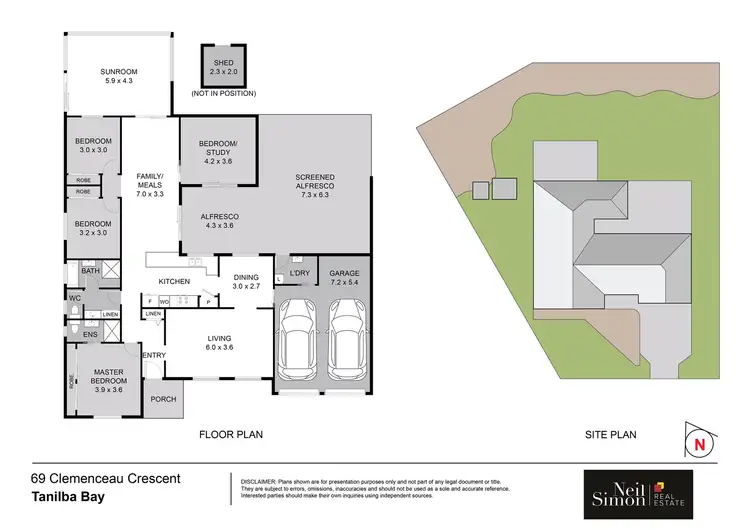 Floorplan of Homely house listing, 69 Clemenceau Crescent, Tanilba Bay NSW 2319