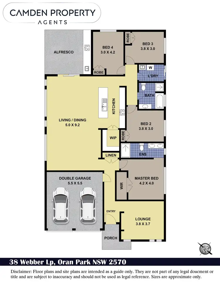 Floorplan of Homely house listing, 38 Webber Loop, Oran Park NSW 2570