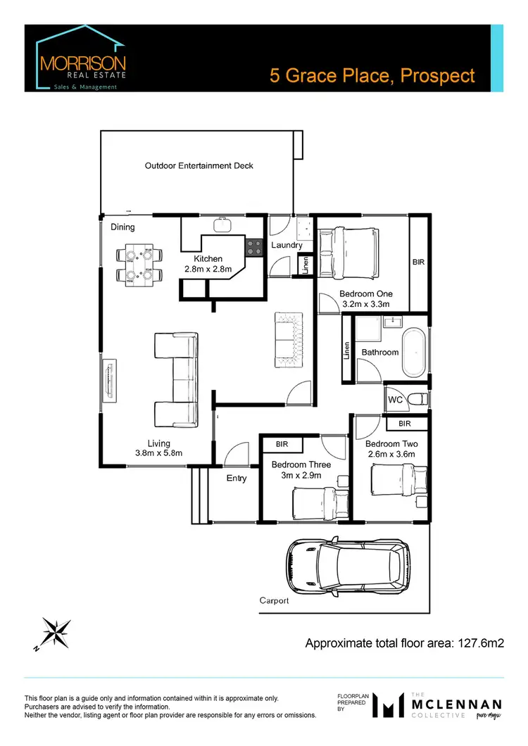 Floorplan of Homely house listing, 5 Grace Place, Prospect TAS 7250