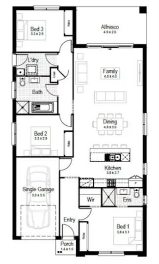 Floorplan of Homely house listing, Lot 1819 Paradise Road, Flagstone QLD 4280