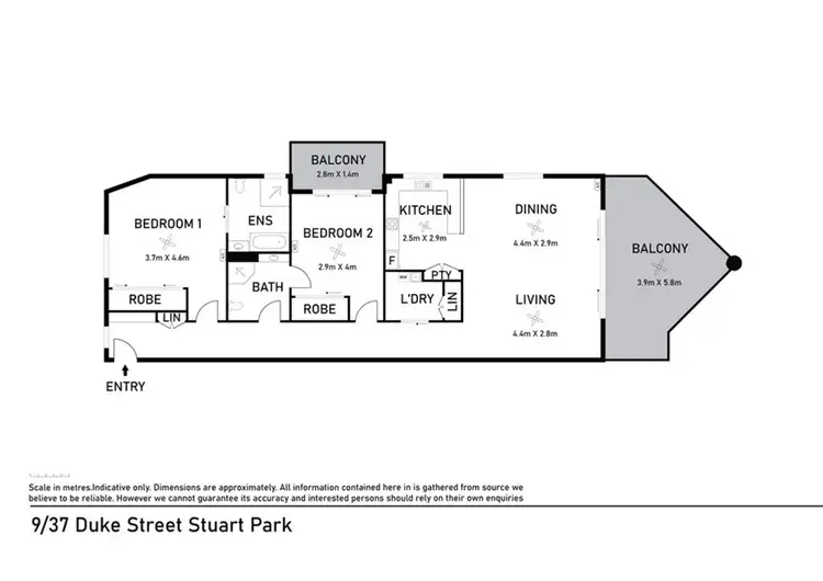 Floorplan of Homely apartment listing, 9/37 Duke St, Stuart Park NT 820