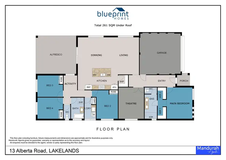 Floorplan of Homely house listing, 13 Alberta Road, Lakelands WA 6180
