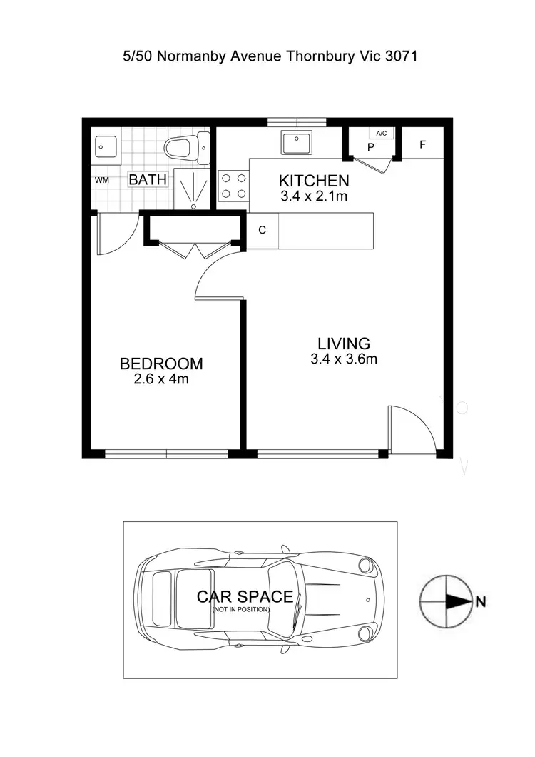 Floorplan of Homely apartment listing, 5/50 Normanby Avenue, Thornbury VIC 3071
