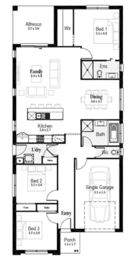 Floorplan of Homely house listing, Lot 974 Caladenia Road, Woongarrah NSW 2259