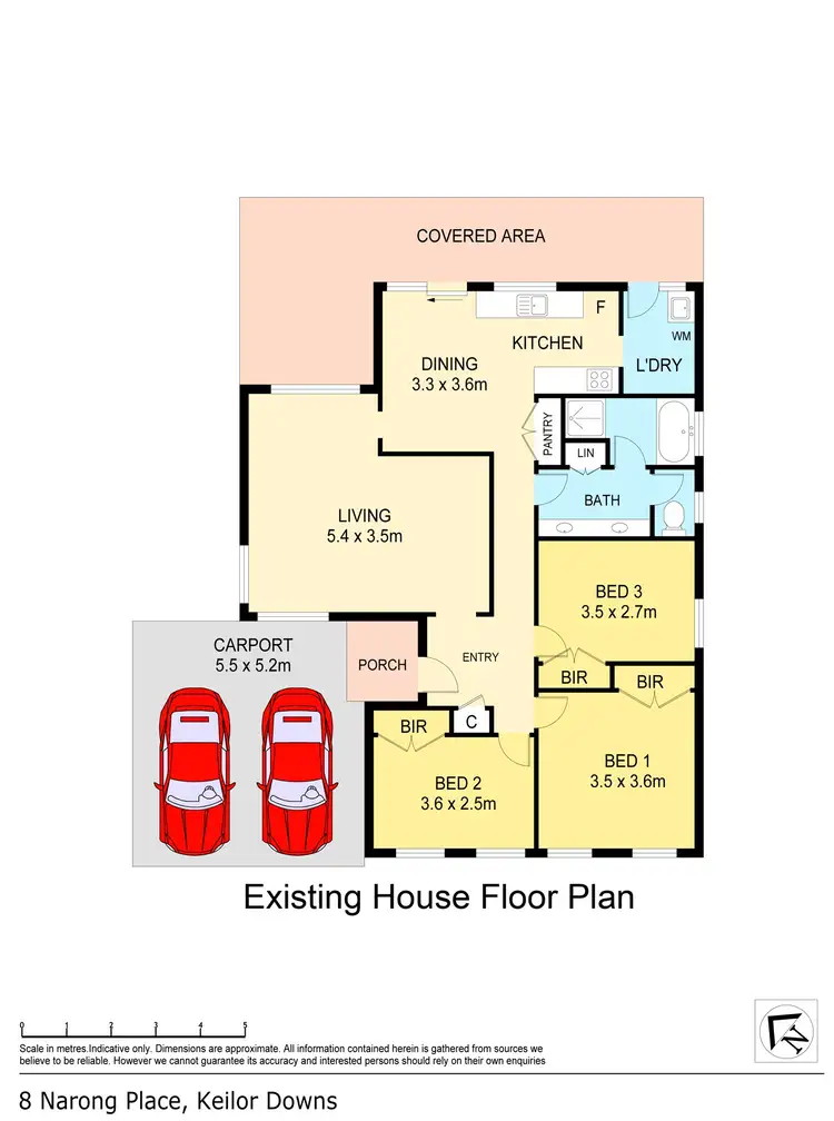 Floorplan of Homely house listing, 8 Narong Place, Keilor Downs VIC 3038