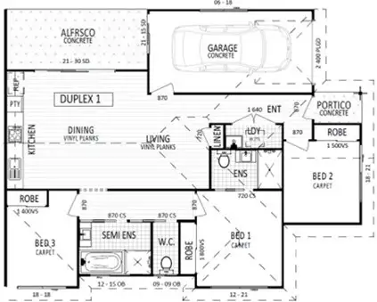 Floorplan of Homely semi-detached listing, L3150/L3150 Sun Orchid St, Dakabin QLD 4503