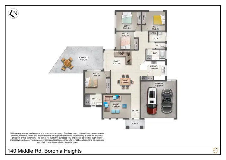 Floorplan of Homely house listing, 140 Middle Road, Boronia Heights QLD 4124
