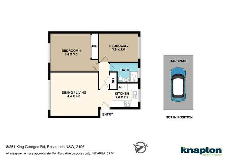 Floorplan of Homely unit listing, 8/261 King Georges Road, Roselands NSW 2196